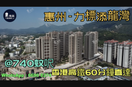 力標添龍灣-惠州|首期3萬(減)@740蚊呎|香港高鐵60分鐘直達|香港銀行按揭(實景航拍)